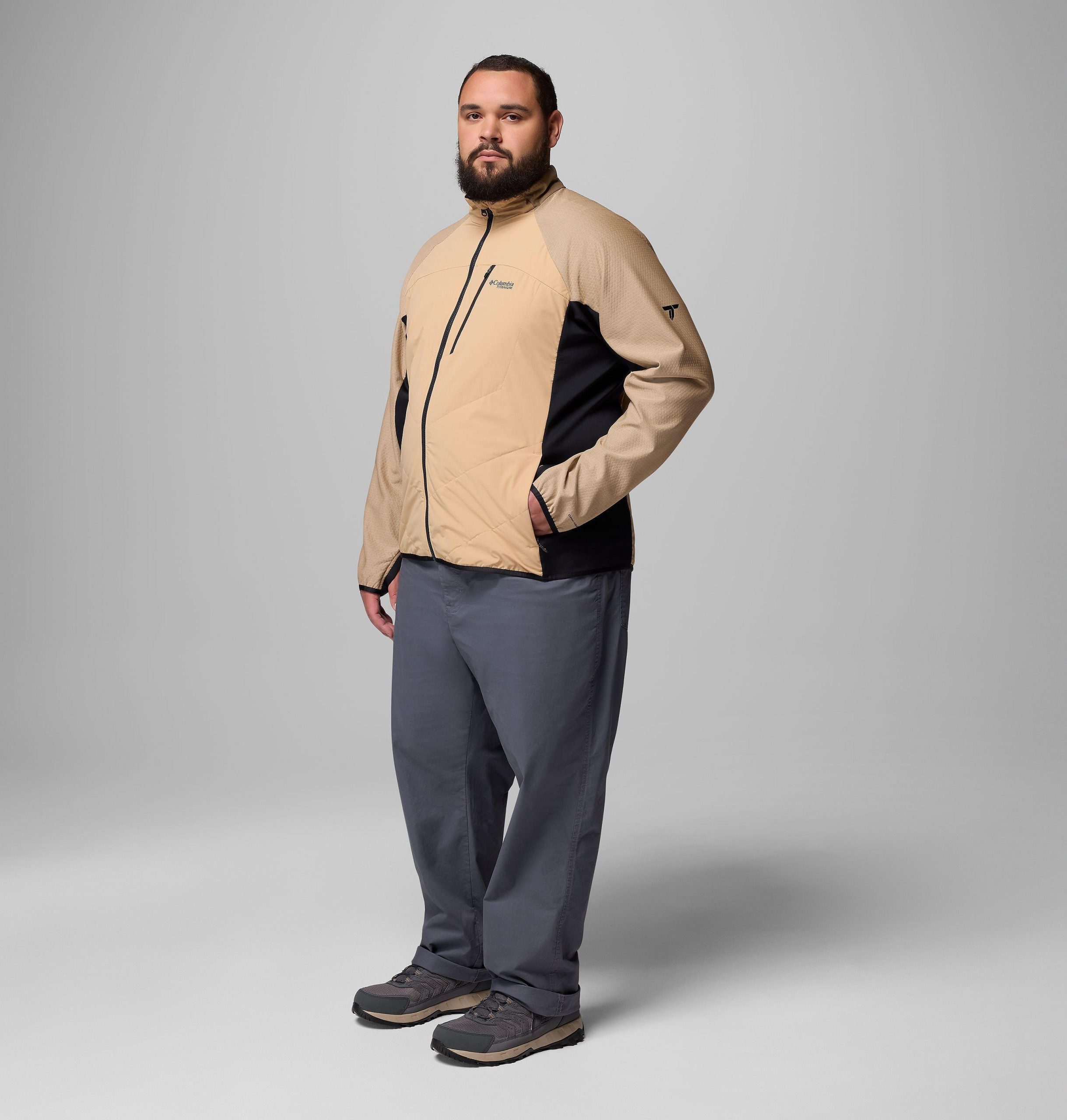 miesten arctic crest hybrid -täysvetoketjullinen takki - iso