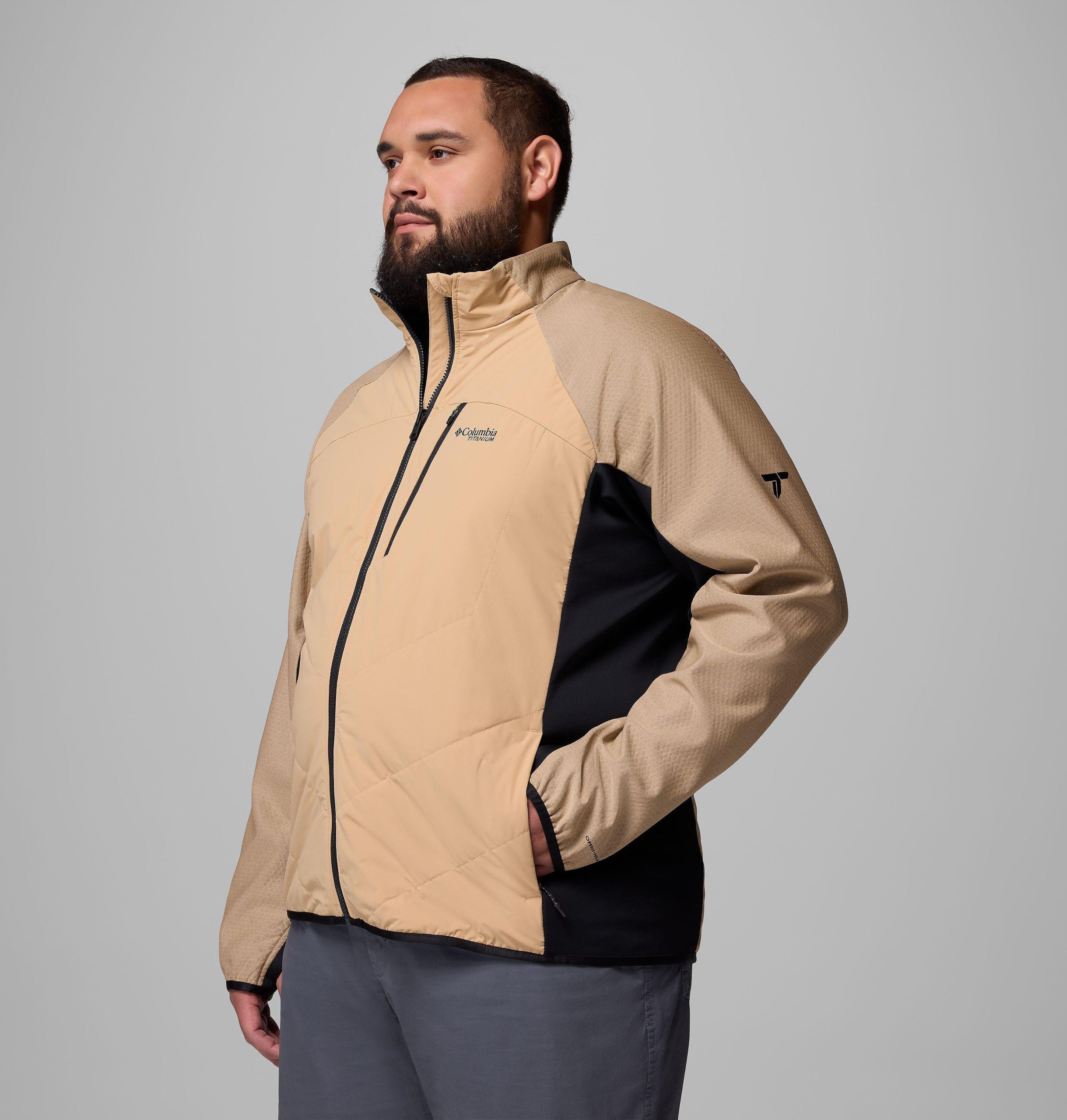 miesten arctic crest hybrid -täysvetoketjullinen takki - iso
