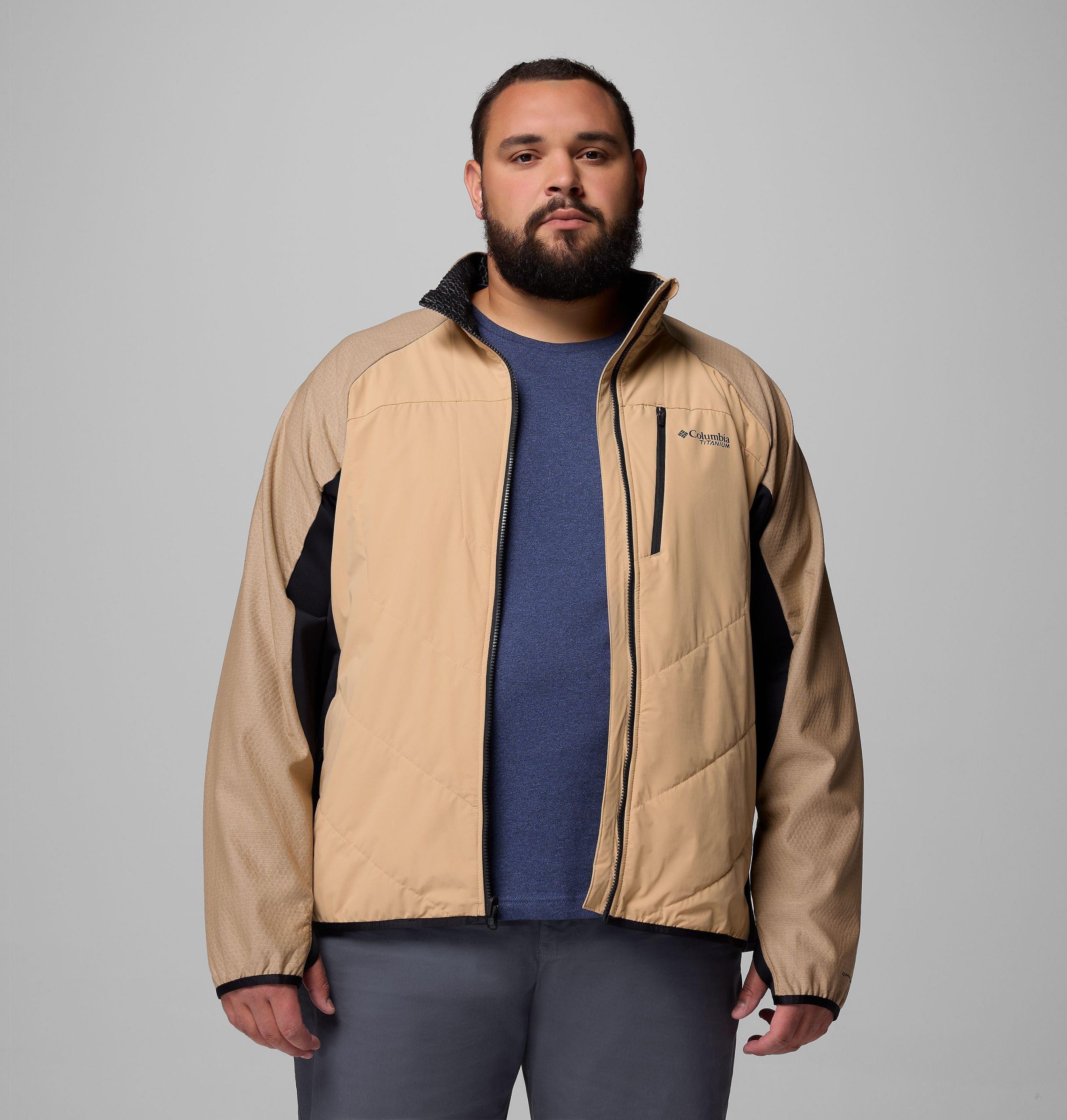 miesten arctic crest hybrid -täysvetoketjullinen takki - iso