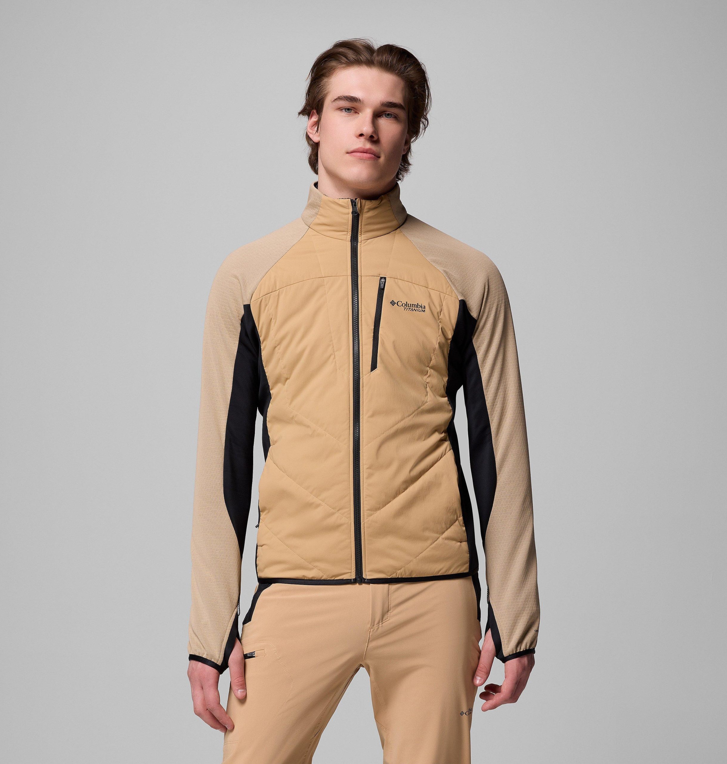 miesten arctic crest hybrid -täysvetoketjullinen takki - pitkä