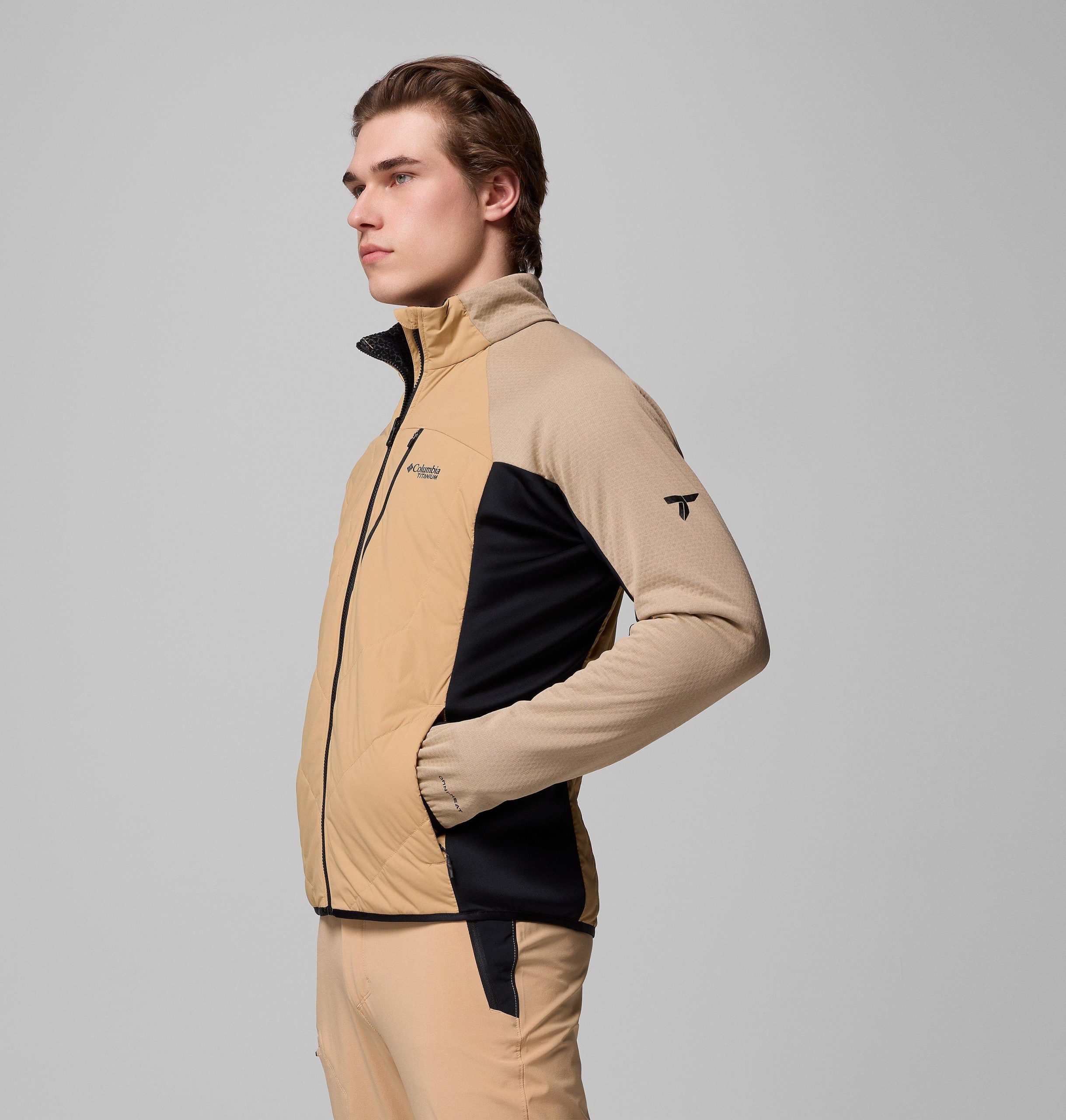 miesten arctic crest hybrid -täysvetoketjullinen takki - pitkä