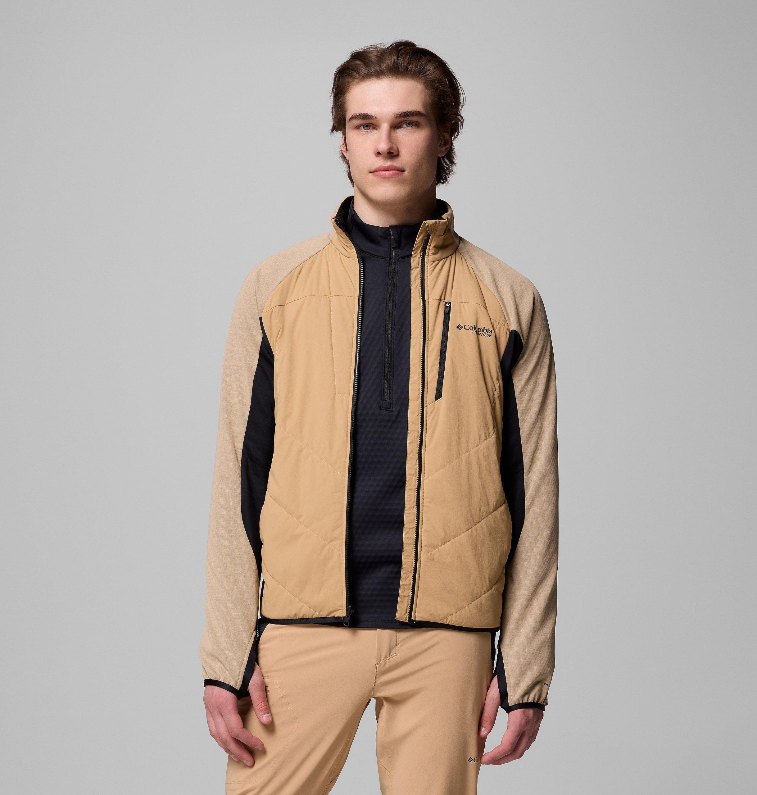 miesten arctic crest hybrid -täysvetoketjullinen takki - pitkä