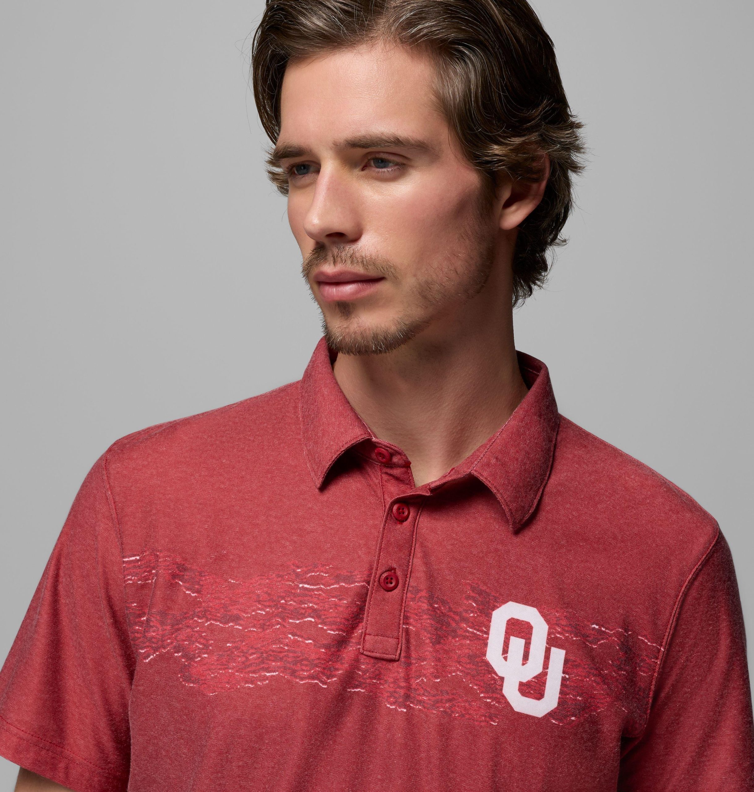 miesten collegiate thistletown hills -kuviollinen poolopaita - oklahoma