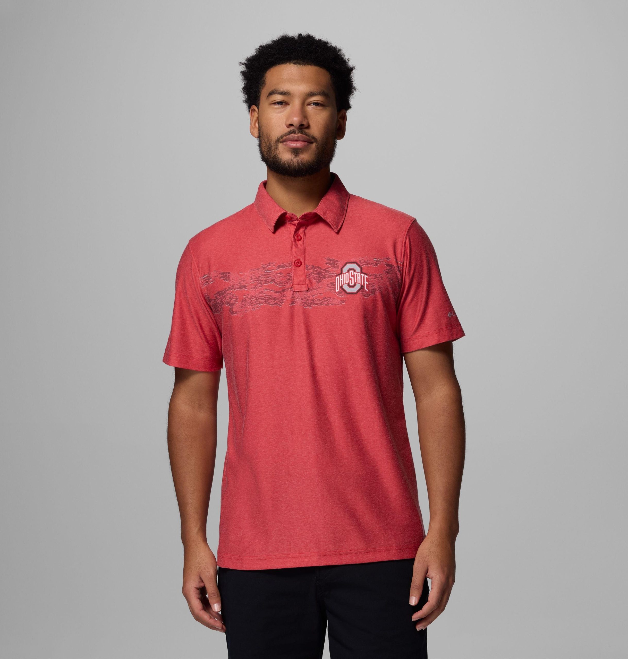 miesten collegiate thistletown hills -kuviollinen poolopaita - ohio state
