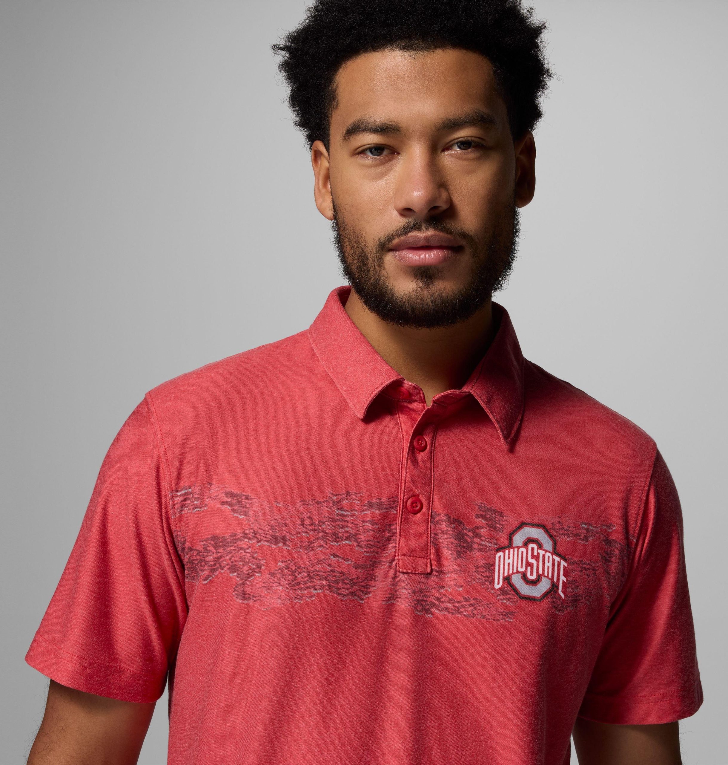 miesten collegiate thistletown hills -kuviollinen poolopaita - ohio state