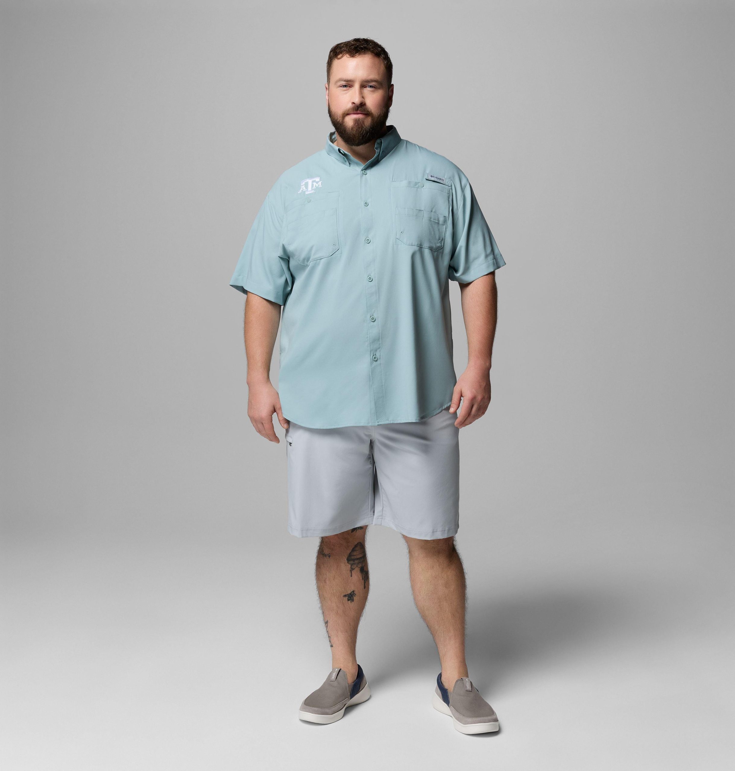 miesten collegiate pfg tamiami -lyhythihainen paita - iso - texas am