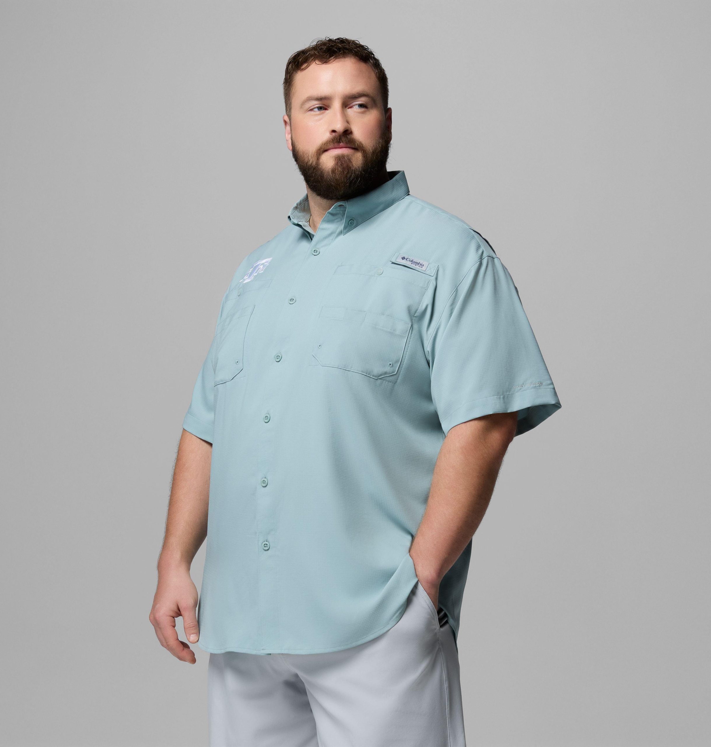 miesten collegiate pfg tamiami -lyhythihainen paita - iso - texas am