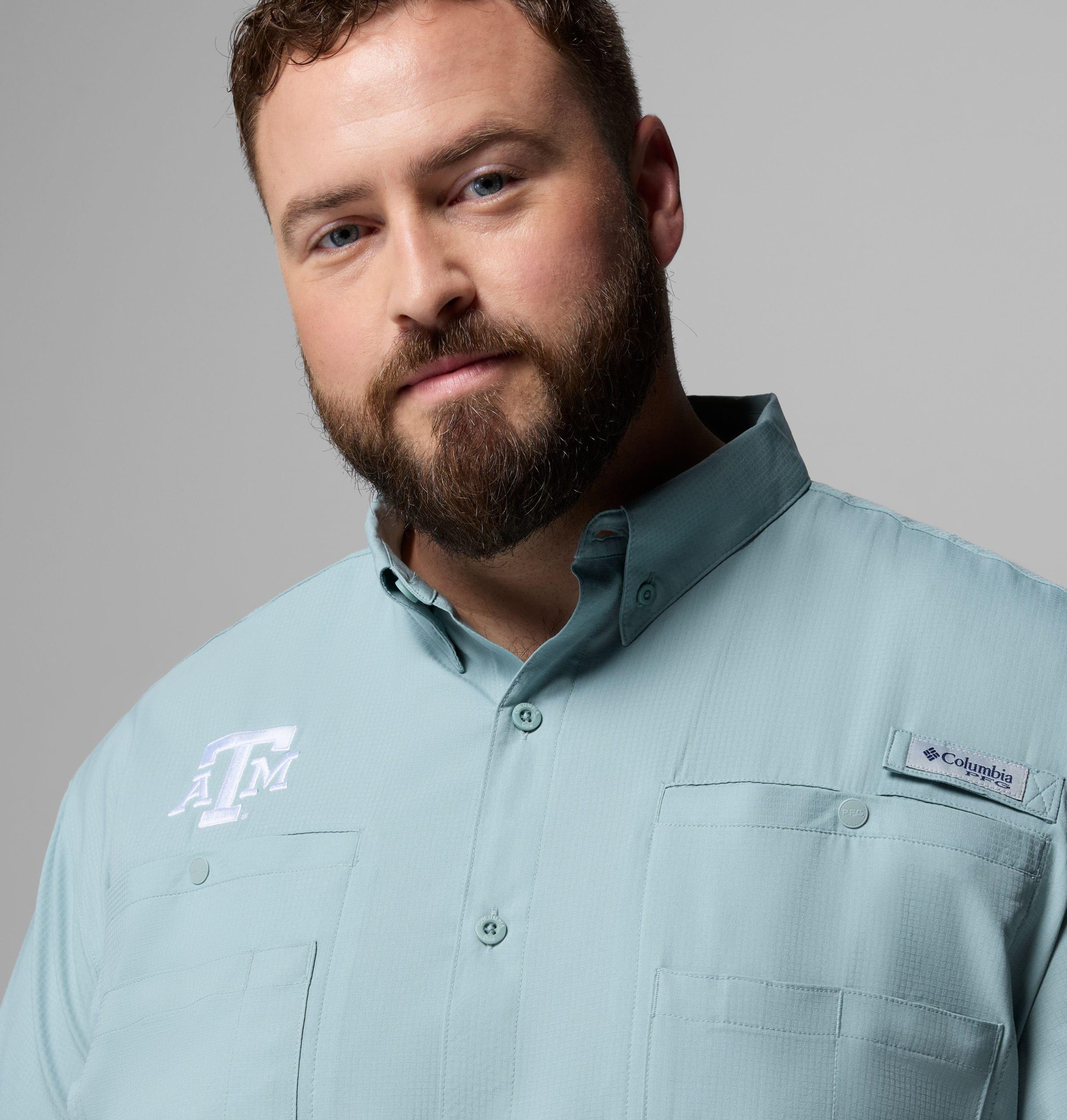 miesten collegiate pfg tamiami -lyhythihainen paita - iso - texas am