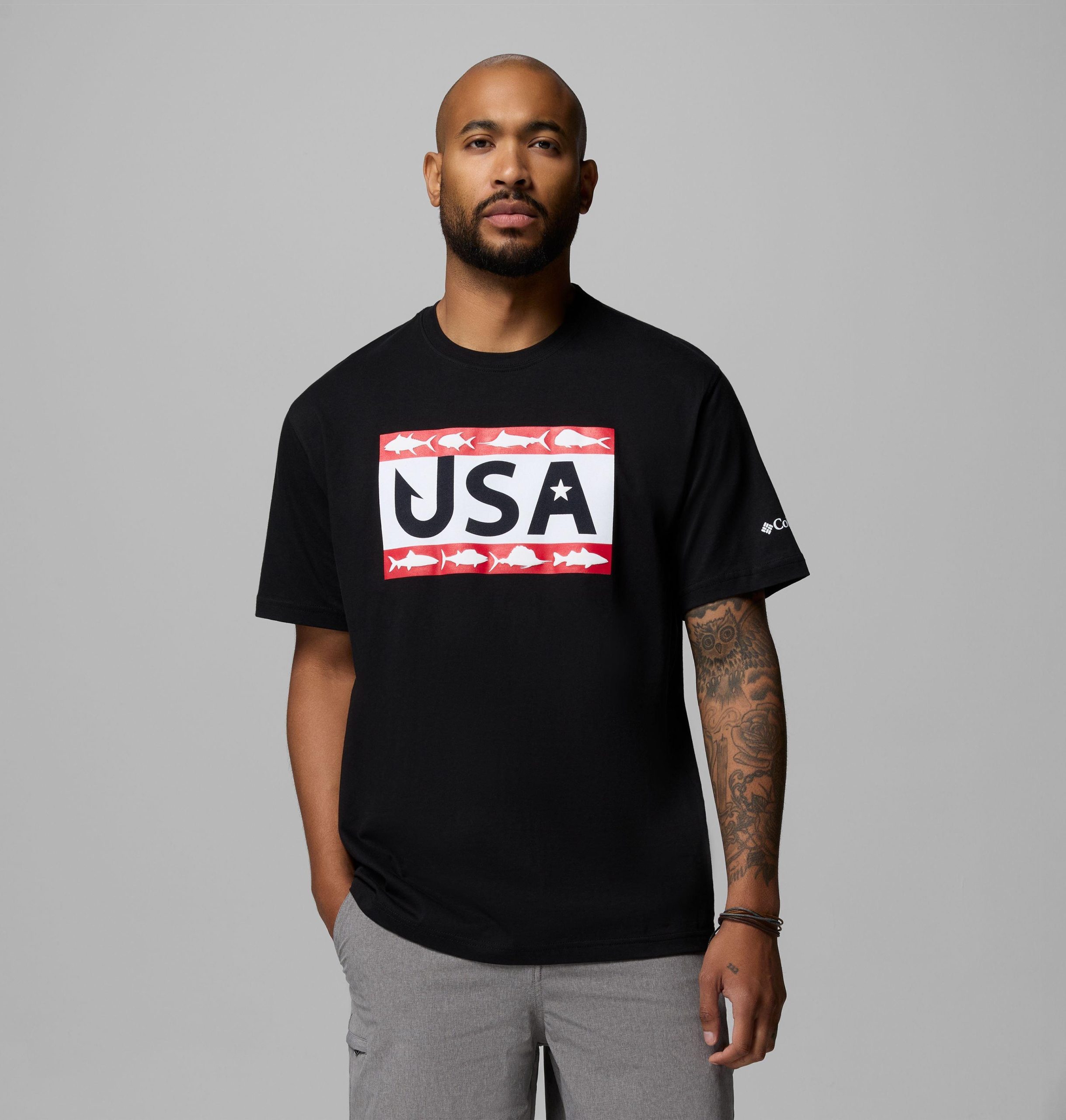 miesten pfg silver bank americana hook flag -t-paita
