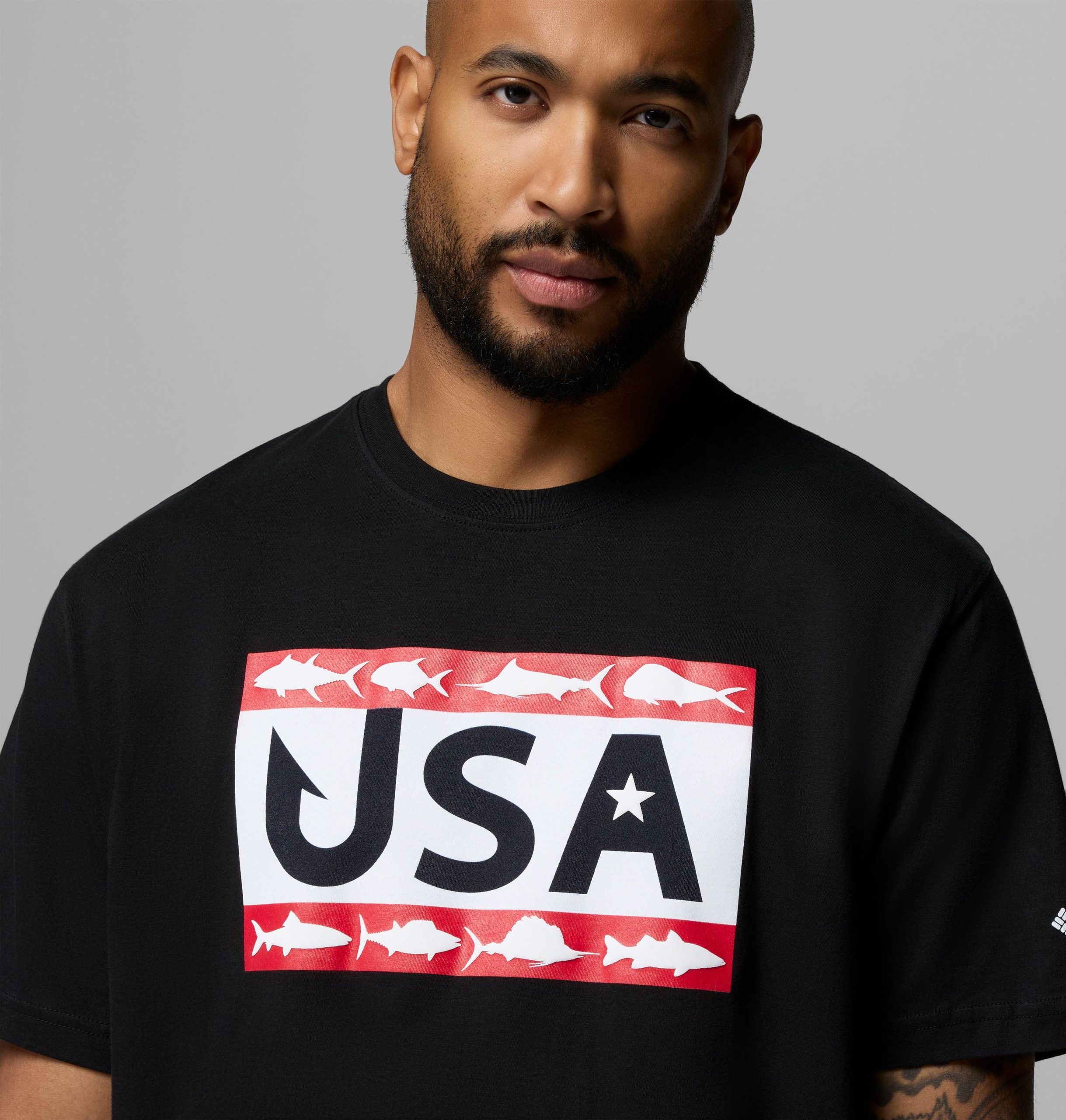 miesten pfg silver bank americana hook flag -t-paita