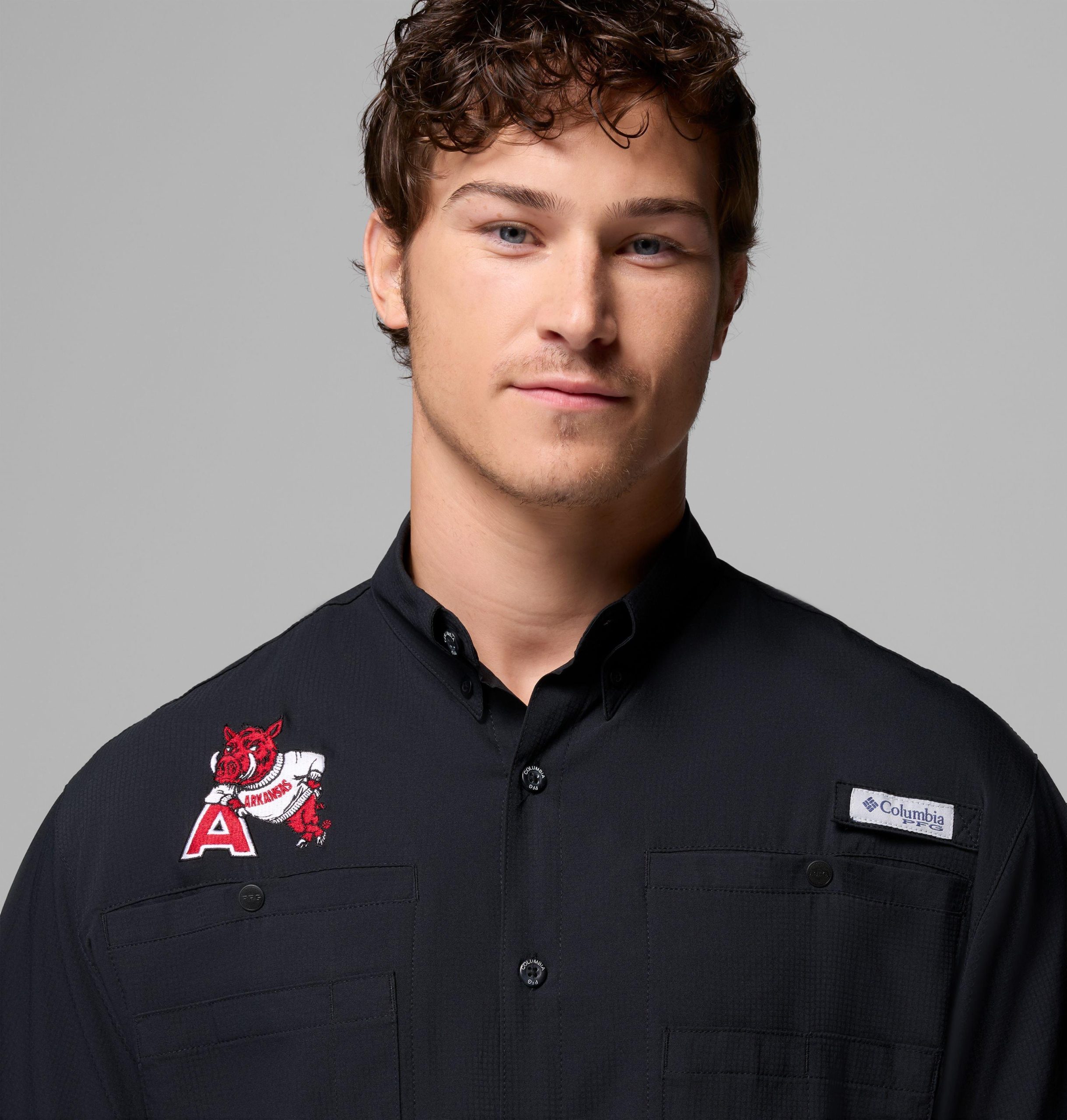 miesten collegiate pfg tamiami -lyhythihainen paita - arkansas