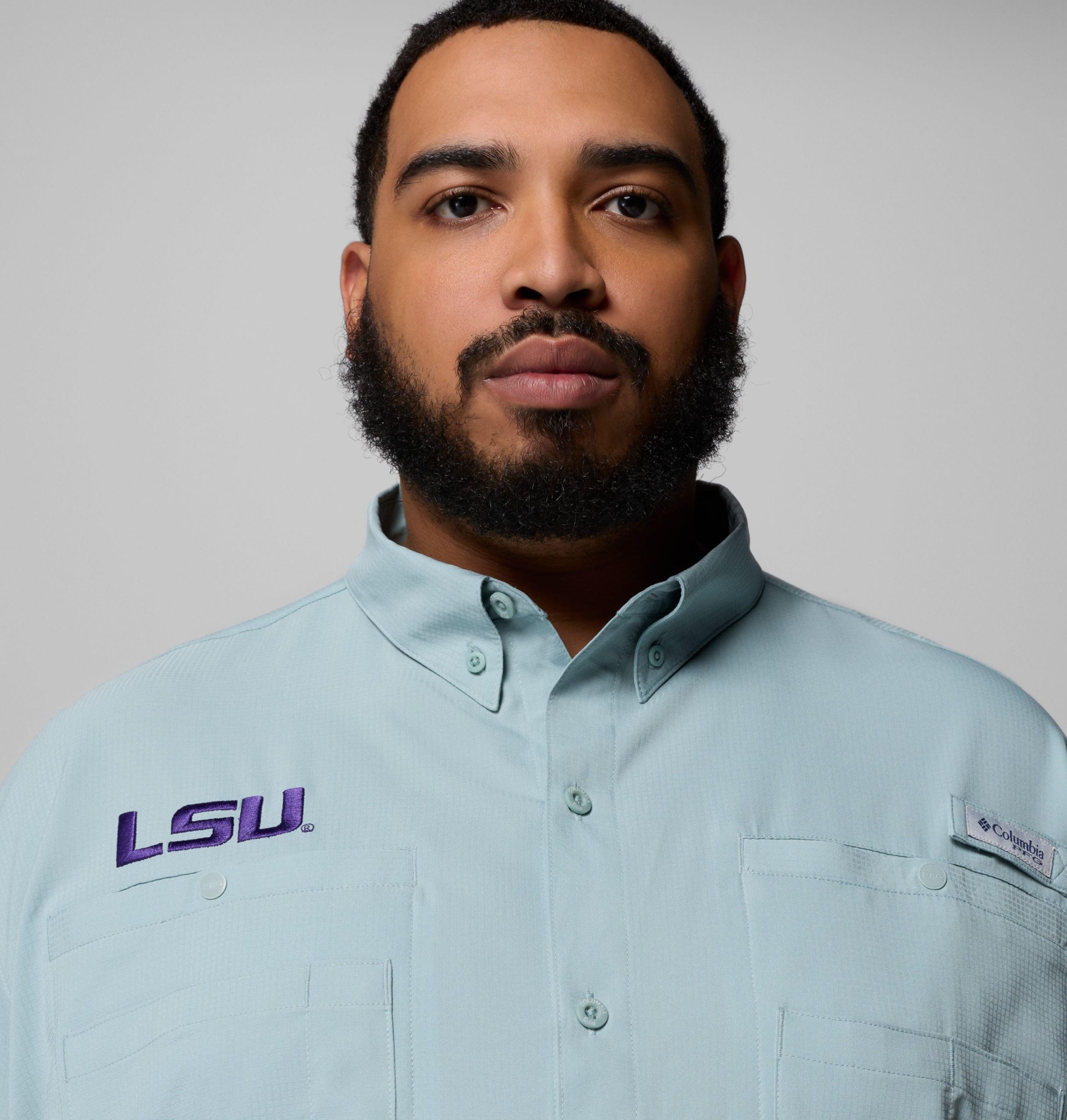 miesten collegiate pfg tamiami -lyhythihainen paita - iso - lsu