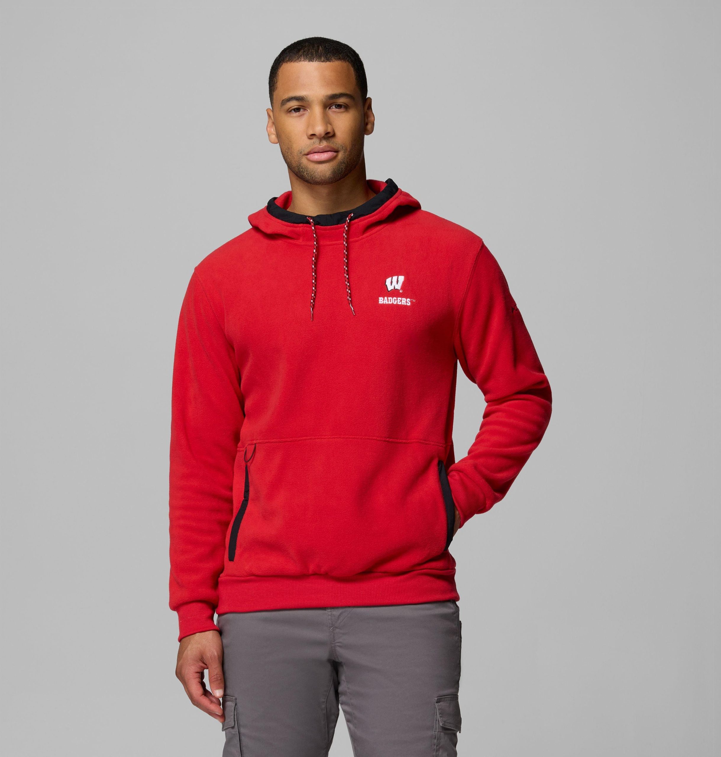 miesten collegiate flanker fleece -huppari - wisconsin
