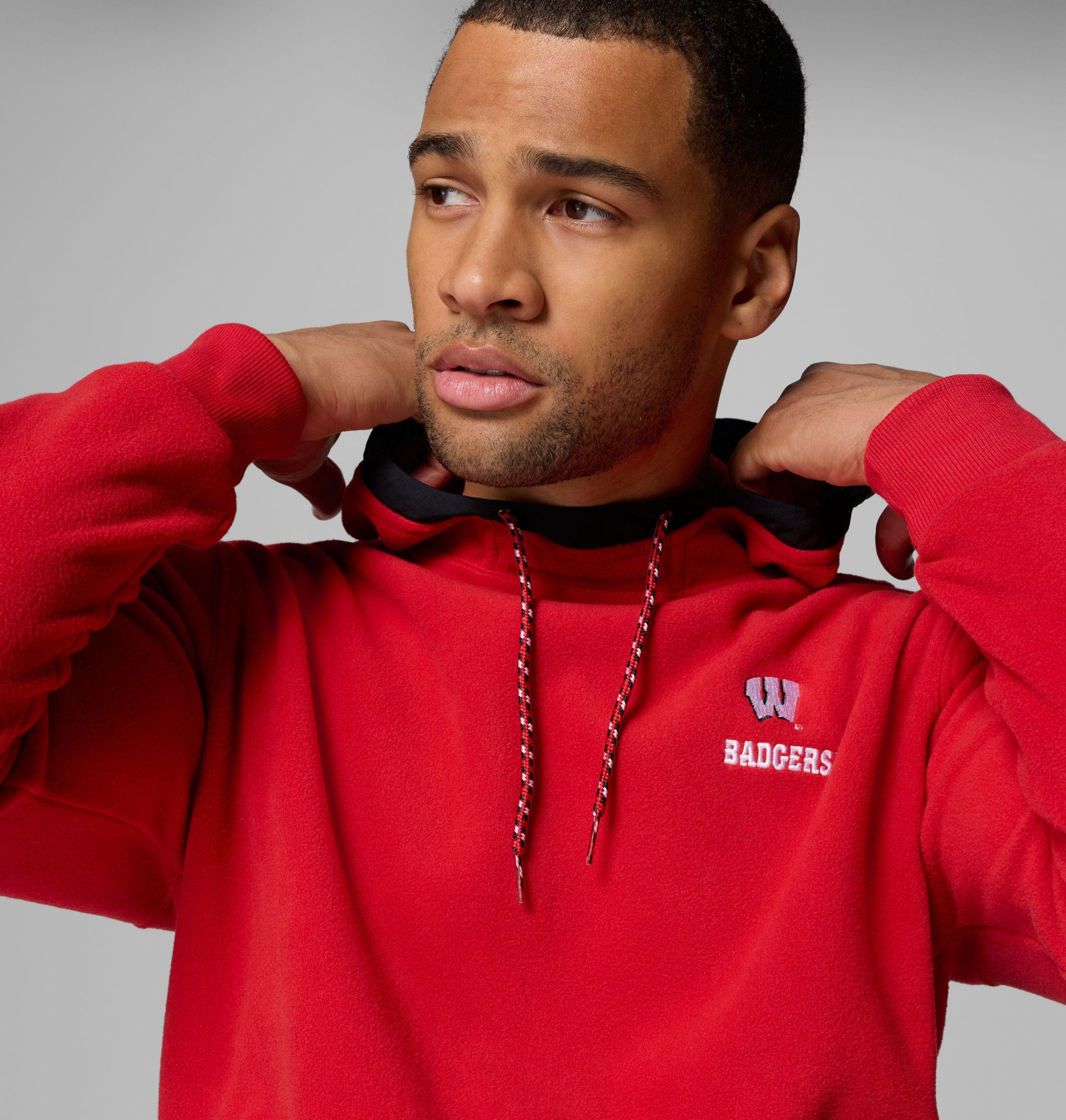 miesten collegiate flanker fleece -huppari - wisconsin